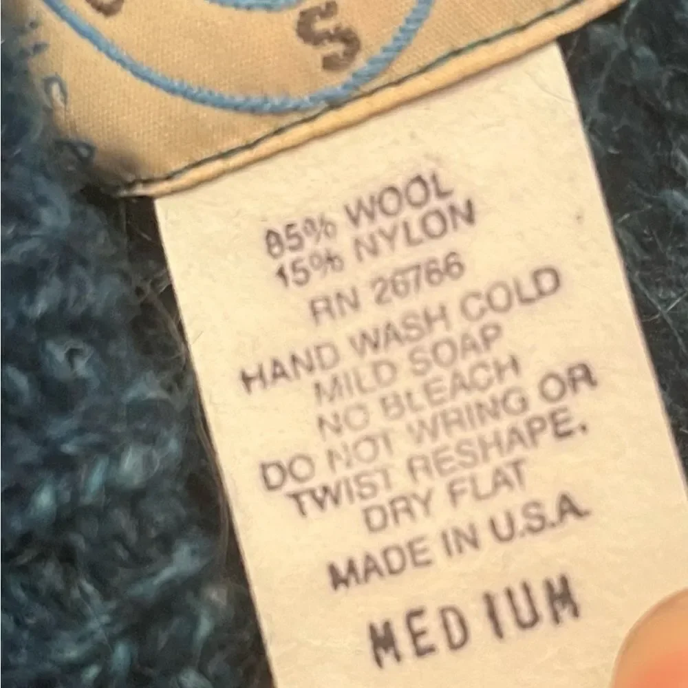 Vintage Royal North‎ Mills Wool Blend Fair Isle Pullover Sweater Blue Medium
